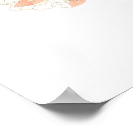 Poster Ensemble Citation avec Feuilles coralliens (Coin)