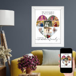 Poster Ensemble Coeur personnalisé en forme de 9 photo Co<br><div class="desc">Créez votre propre affiche personnalisée avec 9 de vos photos préférées et votre (vos) nom(s) de famille. Le modèle photo est conçu pour créer un collage photo en forme de coeur d'amour, qui affiche vos photos dans un mélange de formats portrait et paysage. Téléchargez vos photos en ligne, de haut...</div>