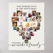 Poster Ensemble Coeur personnalisé en forme de collage ph (Devant)