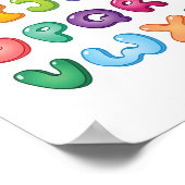 Poster Ensemble d'alphabets de bulles (Coin)