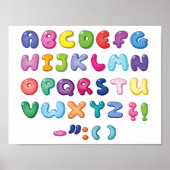 Poster Ensemble d'alphabets de bulles (Devant)