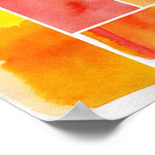 Poster Ensemble d'aquarelle abstraite peinte à la main (Coin)