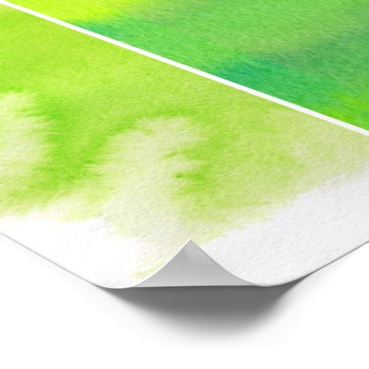 Poster Ensemble d'aquarelle abstraite peinte à la main (Coin)