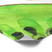 Poster Ensemble d'aquarelle aux fruits Kiwi verts (Coin)