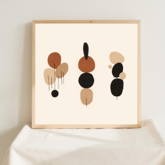 Poster Ensemble d'art géométrique féminin ligne X