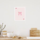 Poster Ensemble d'art mural de rubans roses tendance , Af (Cuisine)