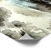 Poster Ensemble de 3 feuilles plates de papier d'emballag (Coin)