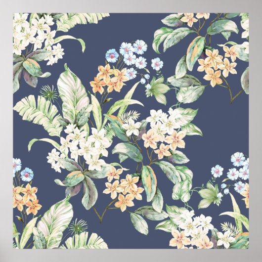 Poster ensemble de haute qualité de fleurs d'aquarelle (Devant)