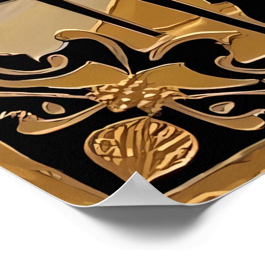 Poster Ensemble de Jazz doré (Coin)