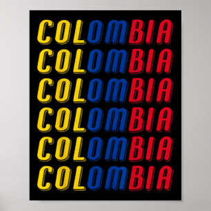 Poster Ensemble de maillot de football avec drapeau colom
