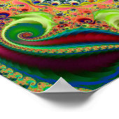Poster Ensemble de Mandelbrot fractal psychédélique color (Coin)
