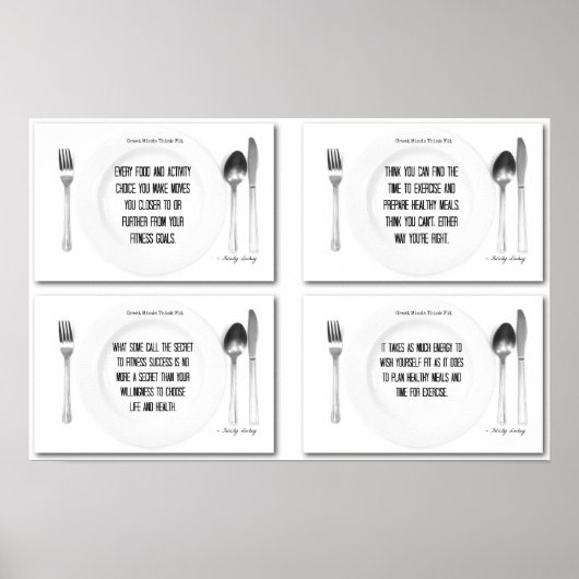 Poster Ensemble de tables pour la réussite de la conditio (Devant)