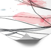 Poster Ensemble de tirages de dessins au trait abstraits (Coin)