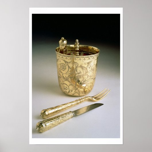 Poster Ensemble de voyage d'un couteau, d'une fourchette, (Devant)