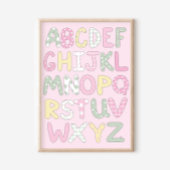 Poster Ensemble d'impression d'art de patchwork : Alphabe