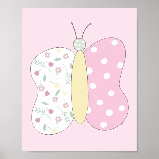 Poster Ensemble d'impression d'art de patchwork : Papillo (Devant)