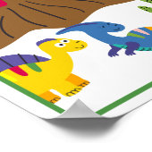 Poster Ensemble d'impression d'art personnalisé de dinosa (Coin)