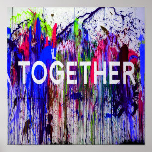 Poster Ensemble ensemble amour coloré