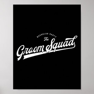 Poster Ensemble enterrement de vie de garçon style baseba