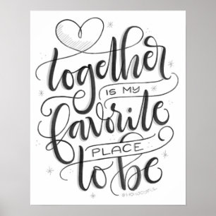Poster Ensemble est mon endroit préféré pour être - HowJo