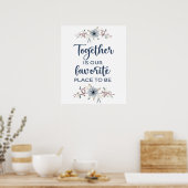 Poster Ensemble est notre endroit préféré pour être (Cuisine)