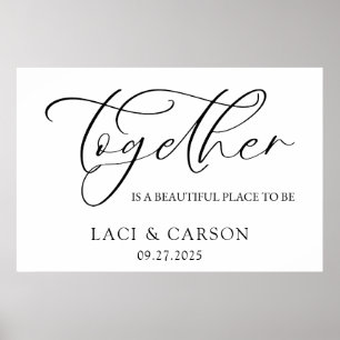 Poster ensemble est un bel endroit pour être mariage