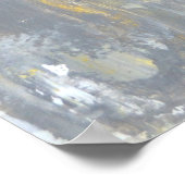 Poster 'Ensemble' Gris et Jaune Art Abstrait (Coin)