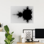 Poster Ensemble Mandelbrot en niveaux de gris (Bureau à domicile)
