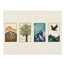 Ensemble Nature Minimal – Art Montagne & Arbre