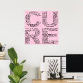Poster Ensemble, nous pouvons trouver un remède (texte no (Bureau à domicile)