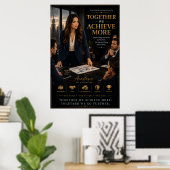 Poster Ensemble, nous réalisons plus – Motivation d'équip (Bureau à domicile)