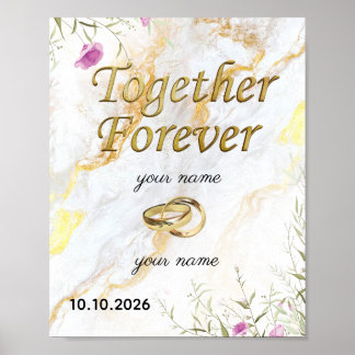 Poster Ensemble pour toujours | Mariage et anniversaire p