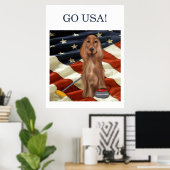 POSTER ENSEMBLE ROUGE DE CURLING  (Bureau à domicile)