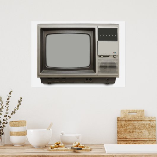 Poster Ensemble TV vintage (Cuisine)