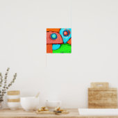 Poster Ensemble, une peinture originale abstraite numériq (Cuisine)