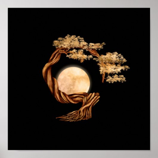 Poster Enso Zen Cercle Bonsai Arbre (Devant)