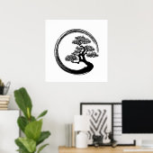 Poster Enso Zen Circle et Bonsai Tree (Bureau à domicile)
