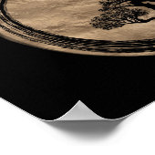 Poster Enso Zen Circle et Bonsai Tree Gold (Coin)