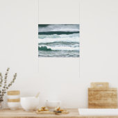 Poster Entendre l'affiche d'art Waves Crash Ocean Seashor (Cuisine)