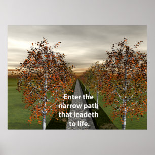 Poster Enter the narrow path that leadeth to life.