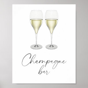 Poster Enterrement de vie de jeune fille au champagne - B
