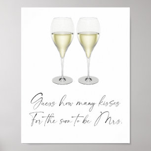 Poster Enterrement de vie de jeune fille au champagne - j