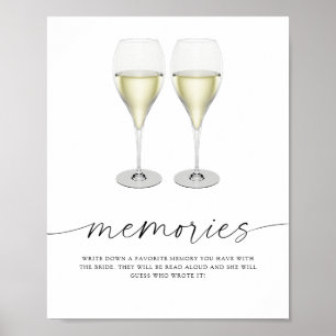 Poster Enterrement de vie de jeune fille au champagne - s