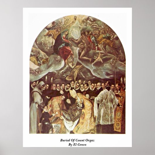 Poster Enterrement Du Comte D'Orgaz Par El Greco (Devant)