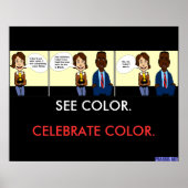 Poster entièrement coloré aveugle (Devant)