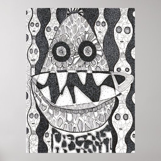 Poster Entité à tête d'œuf (Devant)