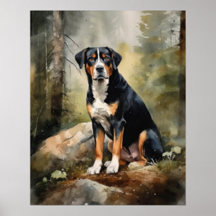 Poster Entlebucher Mountain Dog Art Imprimer l'affiche