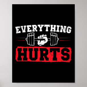 Poster Entraînement amusant dire Bodybuilding amoureux Bo
