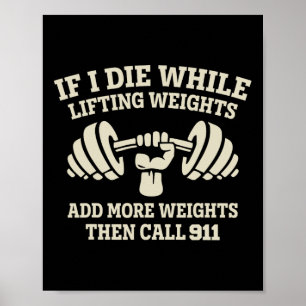 Poster Entraînement amusant pour la musculation - Si je m