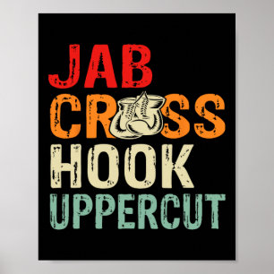 Poster Entraînement de boxeur Jab Cross Hook Uppercut Hom